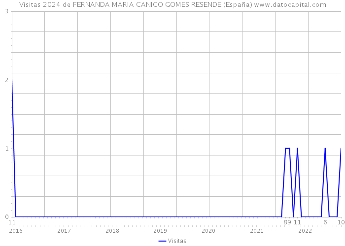 Visitas 2024 de FERNANDA MARIA CANICO GOMES RESENDE (España) 