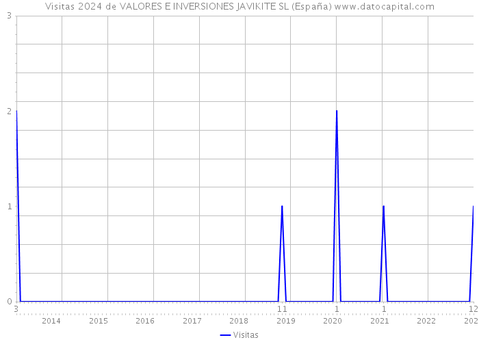 Visitas 2024 de VALORES E INVERSIONES JAVIKITE SL (España) 