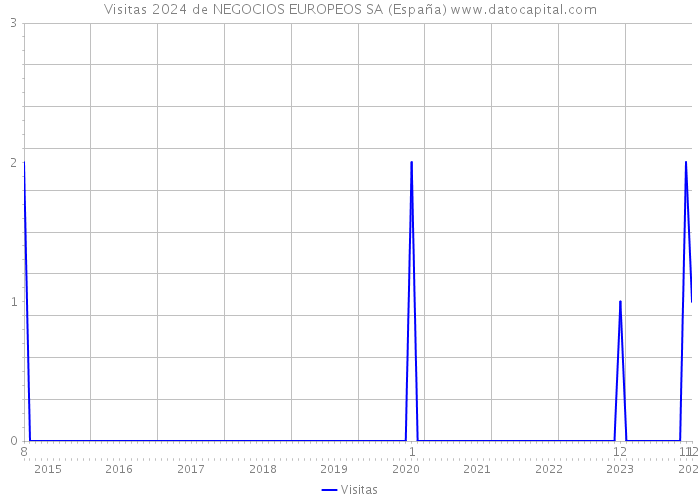 Visitas 2024 de NEGOCIOS EUROPEOS SA (España) 