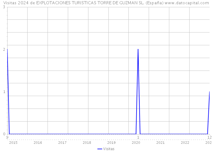 Visitas 2024 de EXPLOTACIONES TURISTICAS TORRE DE GUZMAN SL. (España) 