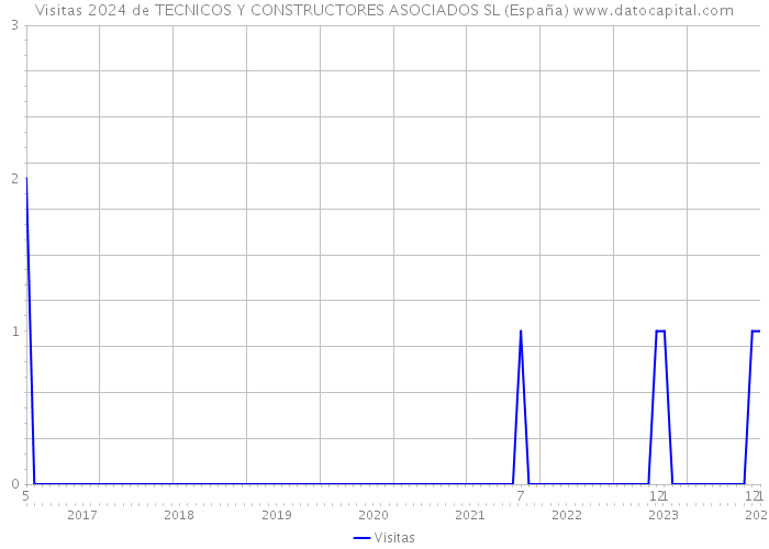 Visitas 2024 de TECNICOS Y CONSTRUCTORES ASOCIADOS SL (España) 