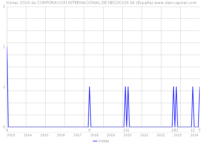 Visitas 2024 de CORPORACION INTERNACIONAL DE NEGOCIOS SA (España) 