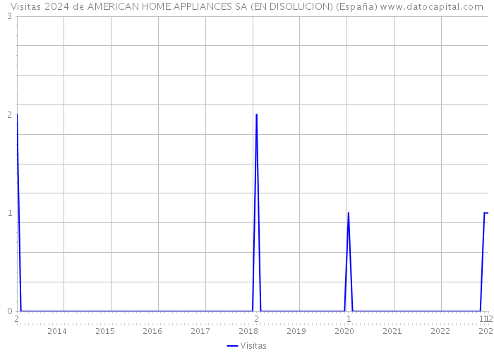 Visitas 2024 de AMERICAN HOME APPLIANCES SA (EN DISOLUCION) (España) 
