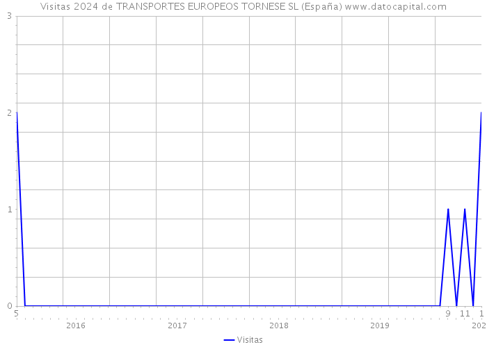 Visitas 2024 de TRANSPORTES EUROPEOS TORNESE SL (España) 