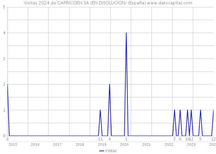 Visitas 2024 de CAPRICORN SA (EN DISOLUCION) (España) 