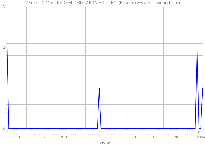Visitas 2024 de KARMELO BIZKARRA MAIZTEGI (España) 