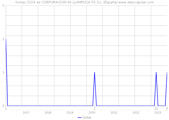 Visitas 2024 de CORPORACION SA LLAMPUGA 55 S.L. (España) 