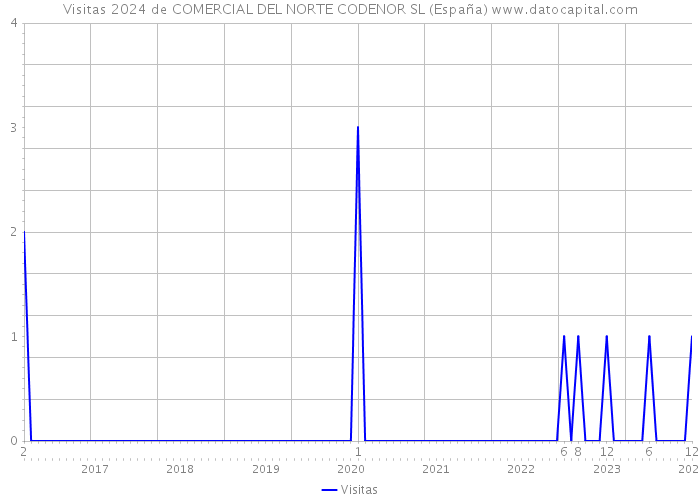 Visitas 2024 de COMERCIAL DEL NORTE CODENOR SL (España) 