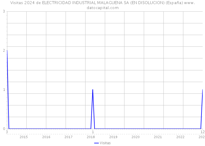 Visitas 2024 de ELECTRICIDAD INDUSTRIAL MALAGUENA SA (EN DISOLUCION) (España) 