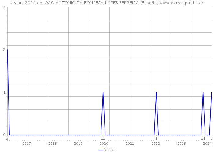 Visitas 2024 de JOAO ANTONIO DA FONSECA LOPES FERREIRA (España) 