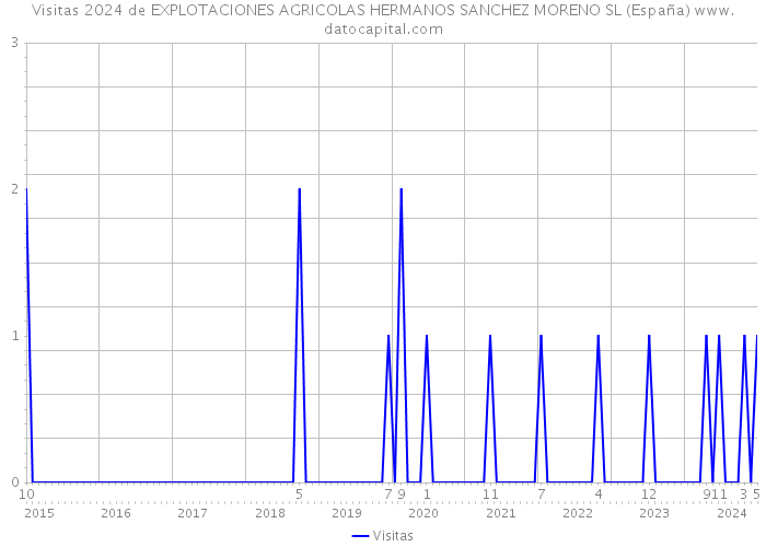 Visitas 2024 de EXPLOTACIONES AGRICOLAS HERMANOS SANCHEZ MORENO SL (España) 