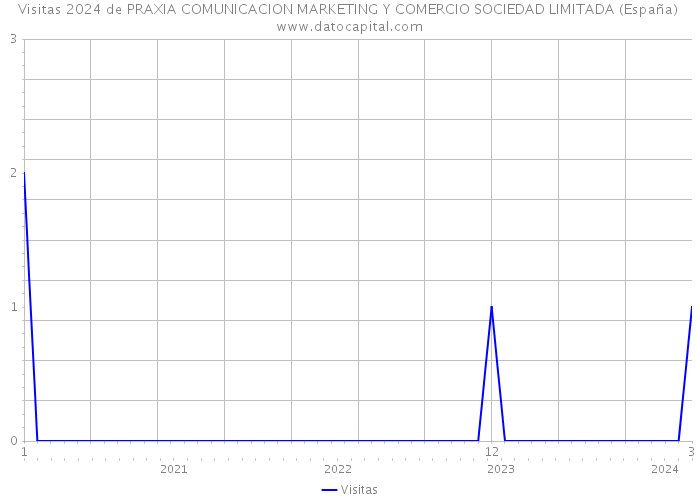 Visitas 2024 de PRAXIA COMUNICACION MARKETING Y COMERCIO SOCIEDAD LIMITADA (España) 