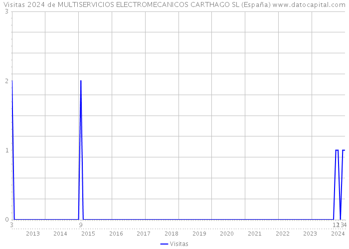 Visitas 2024 de MULTISERVICIOS ELECTROMECANICOS CARTHAGO SL (España) 
