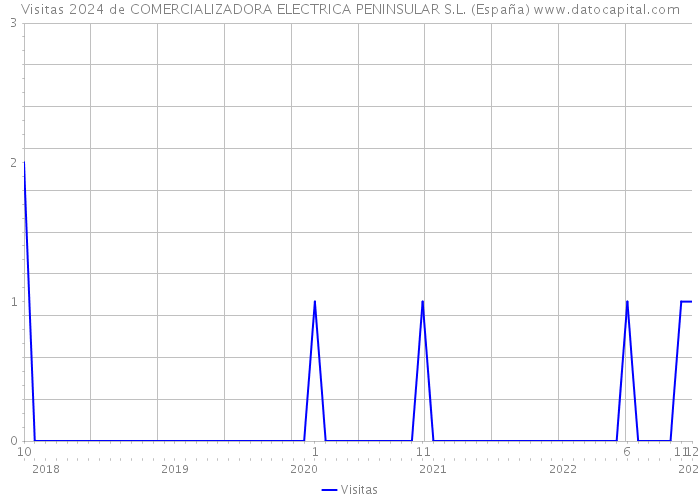 Visitas 2024 de COMERCIALIZADORA ELECTRICA PENINSULAR S.L. (España) 