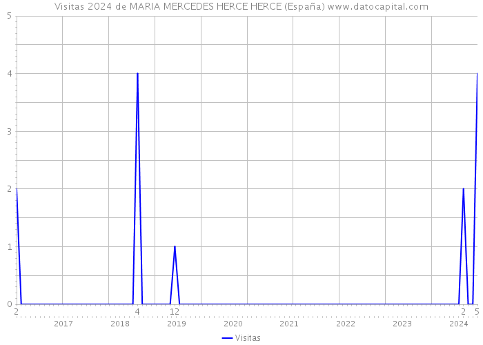 Visitas 2024 de MARIA MERCEDES HERCE HERCE (España) 