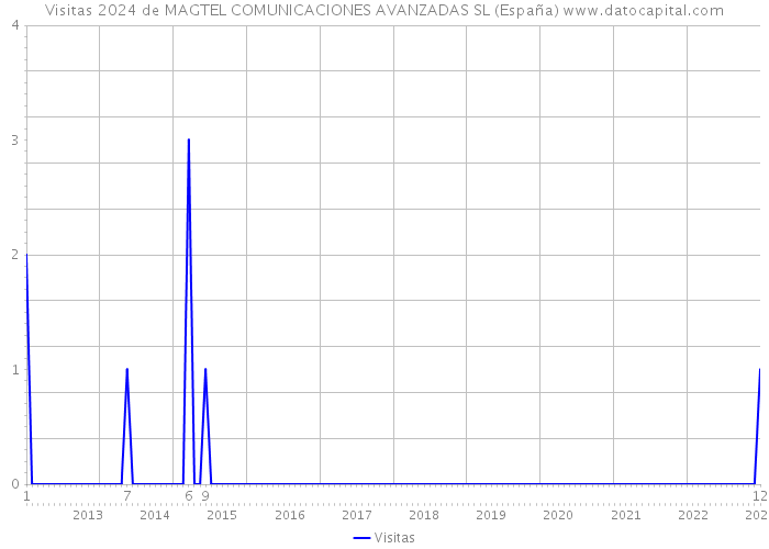 Visitas 2024 de MAGTEL COMUNICACIONES AVANZADAS SL (España) 