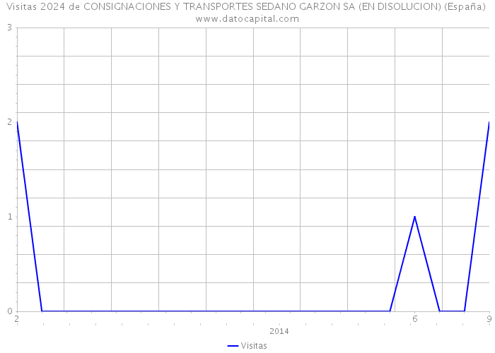 Visitas 2024 de CONSIGNACIONES Y TRANSPORTES SEDANO GARZON SA (EN DISOLUCION) (España) 