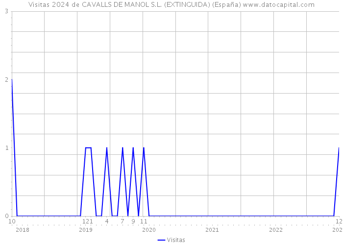 Visitas 2024 de CAVALLS DE MANOL S.L. (EXTINGUIDA) (España) 