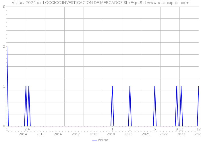 Visitas 2024 de LOGGICC INVESTIGACION DE MERCADOS SL (España) 