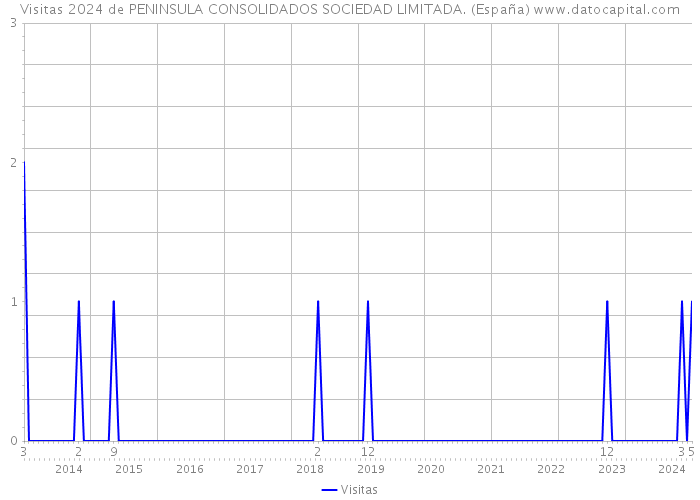Visitas 2024 de PENINSULA CONSOLIDADOS SOCIEDAD LIMITADA. (España) 