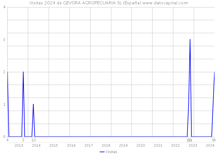 Visitas 2024 de GEVORA AGROPECUARIA SL (España) 