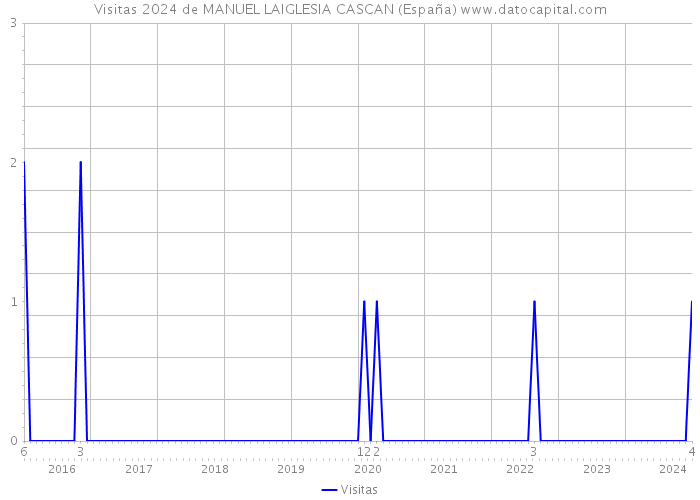 Visitas 2024 de MANUEL LAIGLESIA CASCAN (España) 