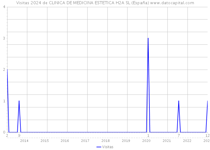 Visitas 2024 de CLINICA DE MEDICINA ESTETICA H2A SL (España) 