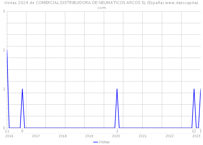Visitas 2024 de COMERCIAL DISTRIBUIDORA DE NEUMATICOS ARCOS SL (España) 