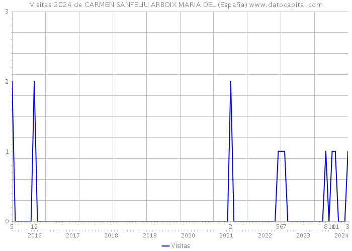 Visitas 2024 de CARMEN SANFELIU ARBOIX MARIA DEL (España) 