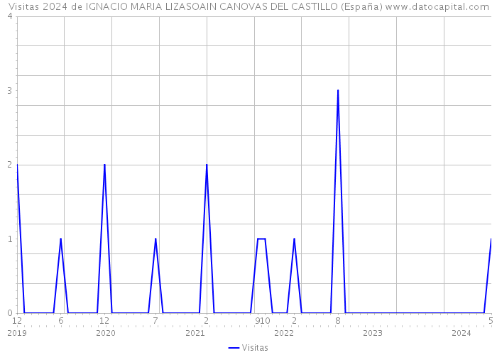 Visitas 2024 de IGNACIO MARIA LIZASOAIN CANOVAS DEL CASTILLO (España) 
