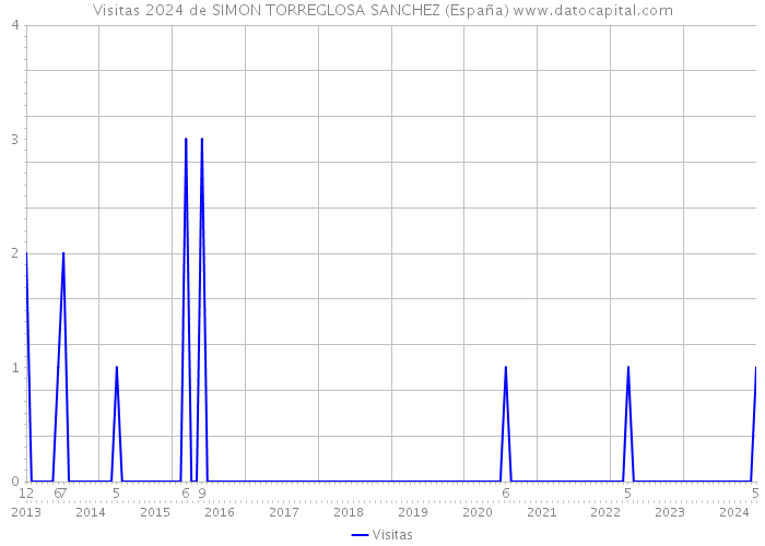 Visitas 2024 de SIMON TORREGLOSA SANCHEZ (España) 