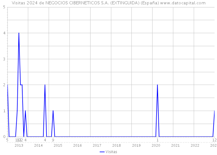 Visitas 2024 de NEGOCIOS CIBERNETICOS S.A. (EXTINGUIDA) (España) 