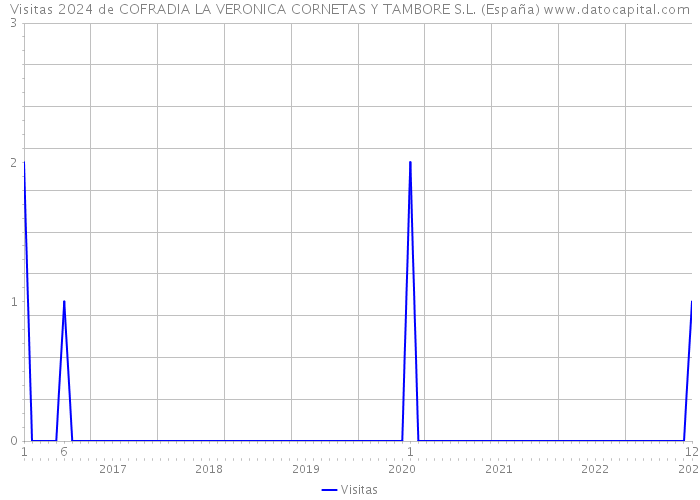 Visitas 2024 de COFRADIA LA VERONICA CORNETAS Y TAMBORE S.L. (España) 