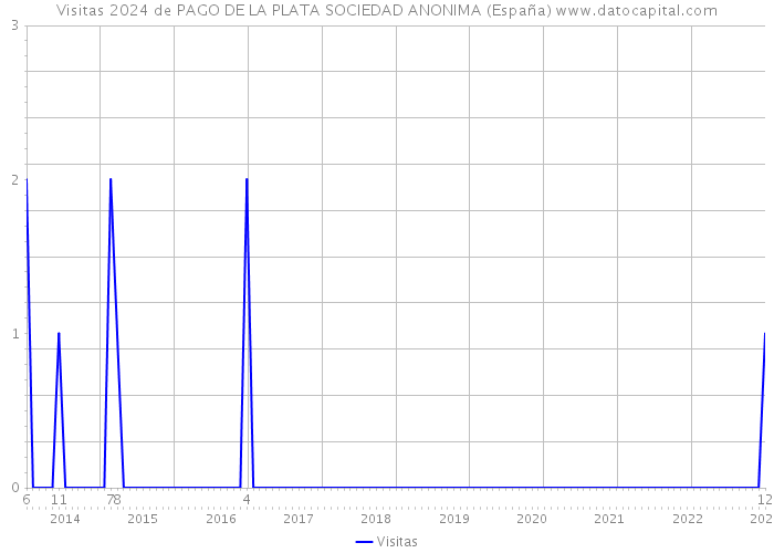 Visitas 2024 de PAGO DE LA PLATA SOCIEDAD ANONIMA (España) 