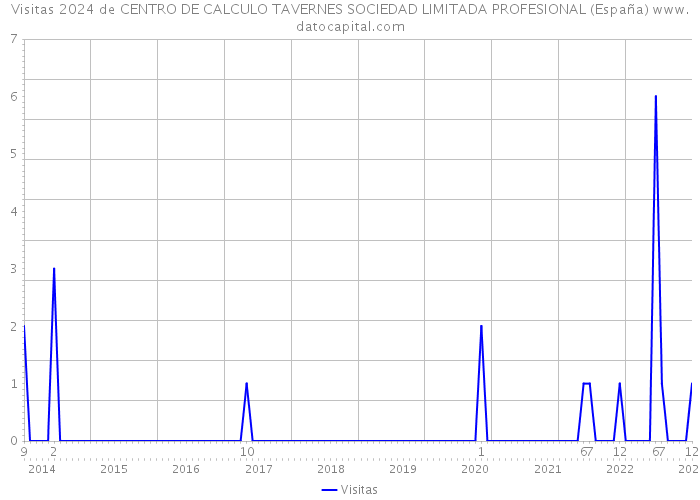 Visitas 2024 de CENTRO DE CALCULO TAVERNES SOCIEDAD LIMITADA PROFESIONAL (España) 