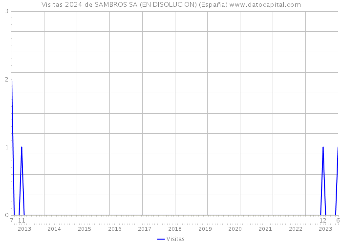 Visitas 2024 de SAMBROS SA (EN DISOLUCION) (España) 