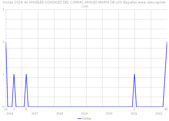 Visitas 2024 de ANGELES GONZALEZ DEL CORRAL ARAUJO MARIA DE LOS (España) 