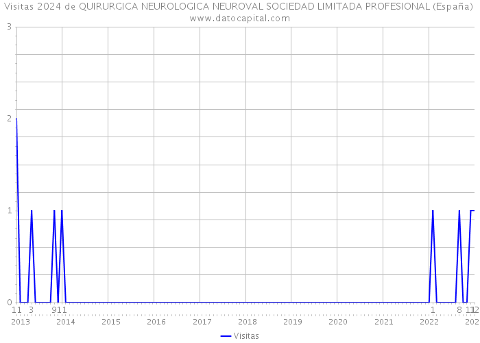 Visitas 2024 de QUIRURGICA NEUROLOGICA NEUROVAL SOCIEDAD LIMITADA PROFESIONAL (España) 