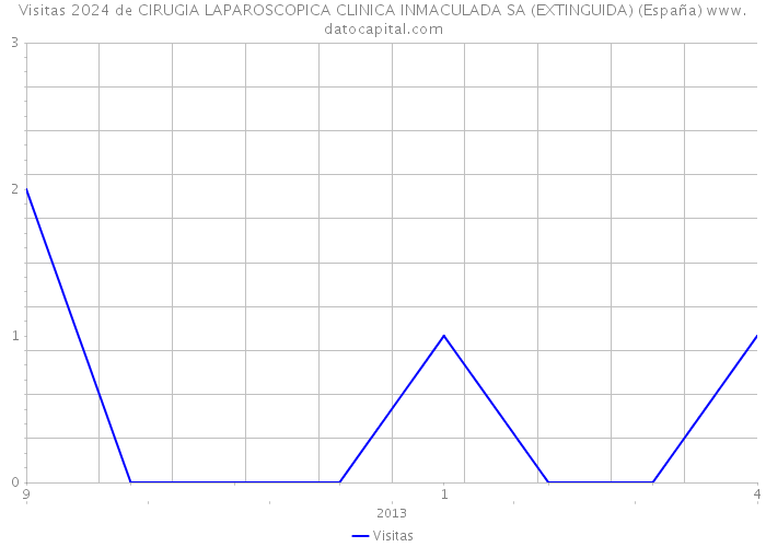 Visitas 2024 de CIRUGIA LAPAROSCOPICA CLINICA INMACULADA SA (EXTINGUIDA) (España) 