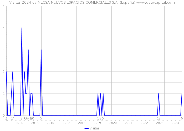 Visitas 2024 de NECSA NUEVOS ESPACIOS COMERCIALES S.A. (España) 