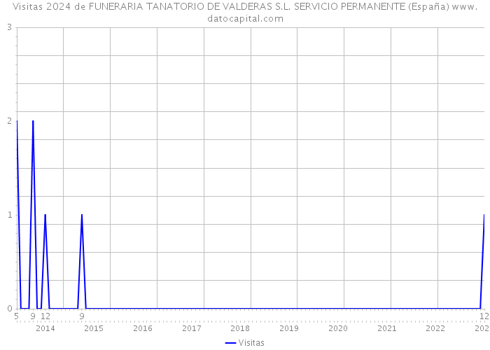 Visitas 2024 de FUNERARIA TANATORIO DE VALDERAS S.L. SERVICIO PERMANENTE (España) 