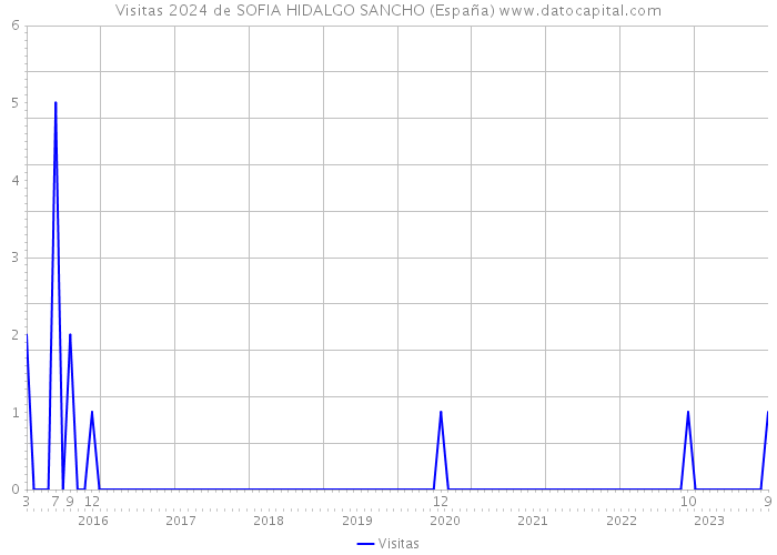 Visitas 2024 de SOFIA HIDALGO SANCHO (España) 