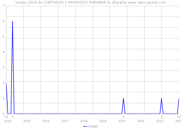Visitas 2024 de CORTADOS Y APARADOS SABUMAR SL (España) 