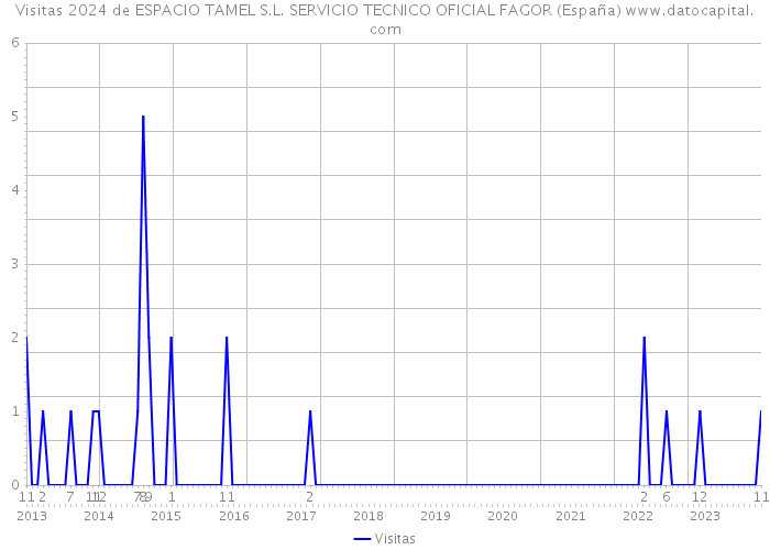 Visitas 2024 de ESPACIO TAMEL S.L. SERVICIO TECNICO OFICIAL FAGOR (España) 