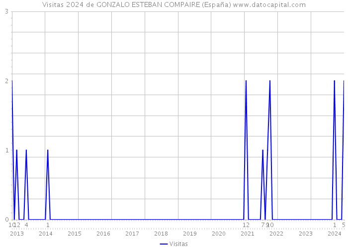 Visitas 2024 de GONZALO ESTEBAN COMPAIRE (España) 