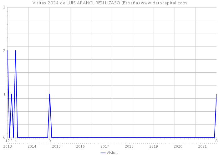Visitas 2024 de LUIS ARANGUREN LIZASO (España) 