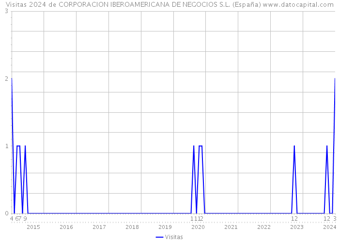 Visitas 2024 de CORPORACION IBEROAMERICANA DE NEGOCIOS S.L. (España) 