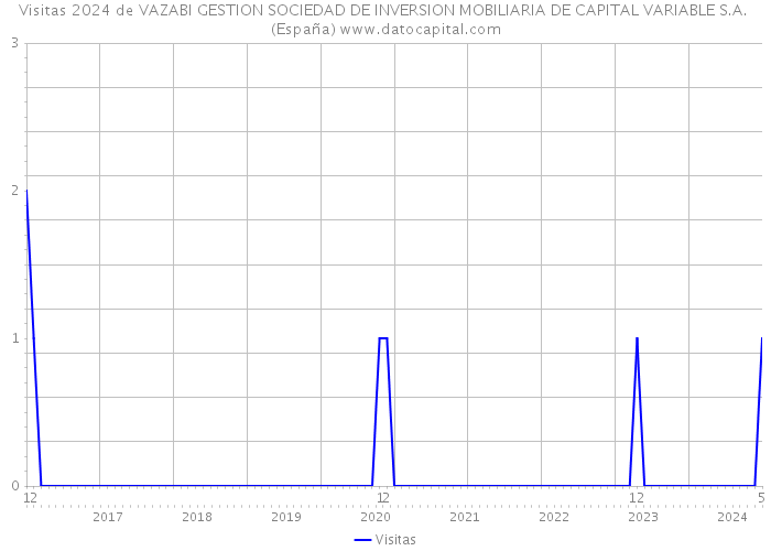 Visitas 2024 de VAZABI GESTION SOCIEDAD DE INVERSION MOBILIARIA DE CAPITAL VARIABLE S.A. (España) 