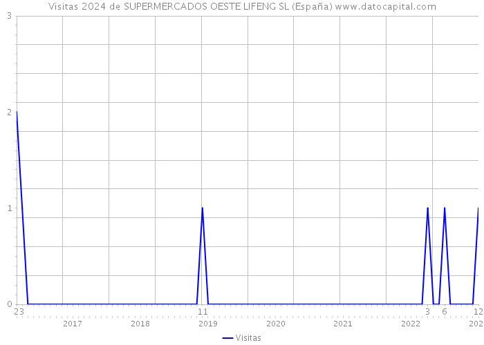 Visitas 2024 de SUPERMERCADOS OESTE LIFENG SL (España) 