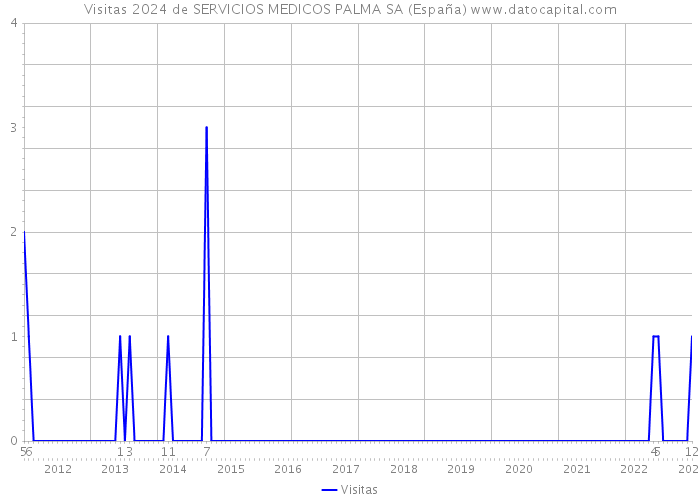 Visitas 2024 de SERVICIOS MEDICOS PALMA SA (España) 